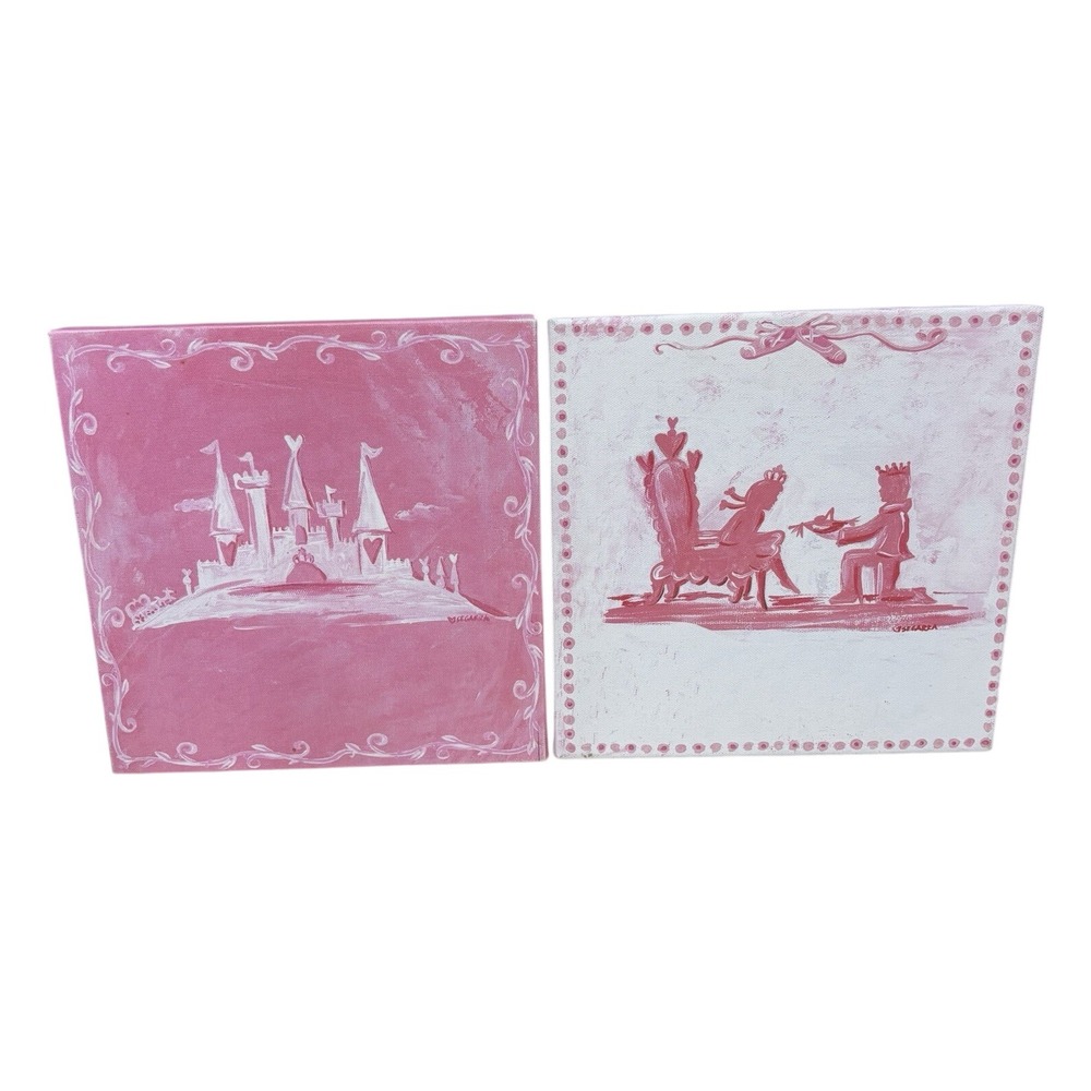 Oopsy Daisy Too Canvas: Fine Art Princess Throne & Castle Set of 2 Jones Segarra